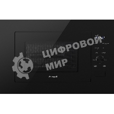 Встраиваемая микроволновая печь Weissgauff HMT-625 Grill черный, 25 л, 900 Вт, переключатели - сенсор, поворотный механизм