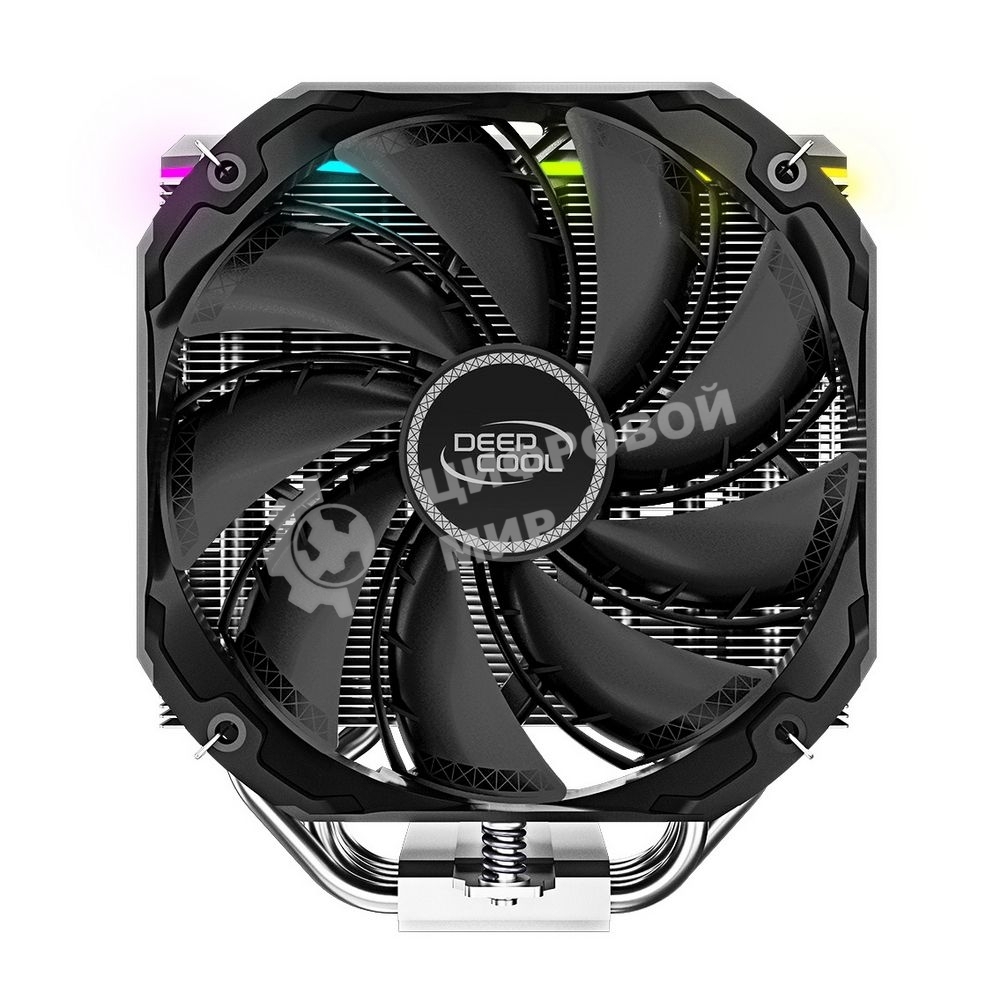 Кулер для процессора DEEPCOOL AS500 черный, 140 мм, алюминий/медь, 1200 об/мин, 26 дБ, 4 pin, 220 Вт, 164 мм