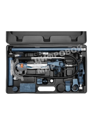 Растяжка гидравлическая Stels 51354 4 т, набор из 17 предметов, 7 сменных насадок, в пласт. кейсе