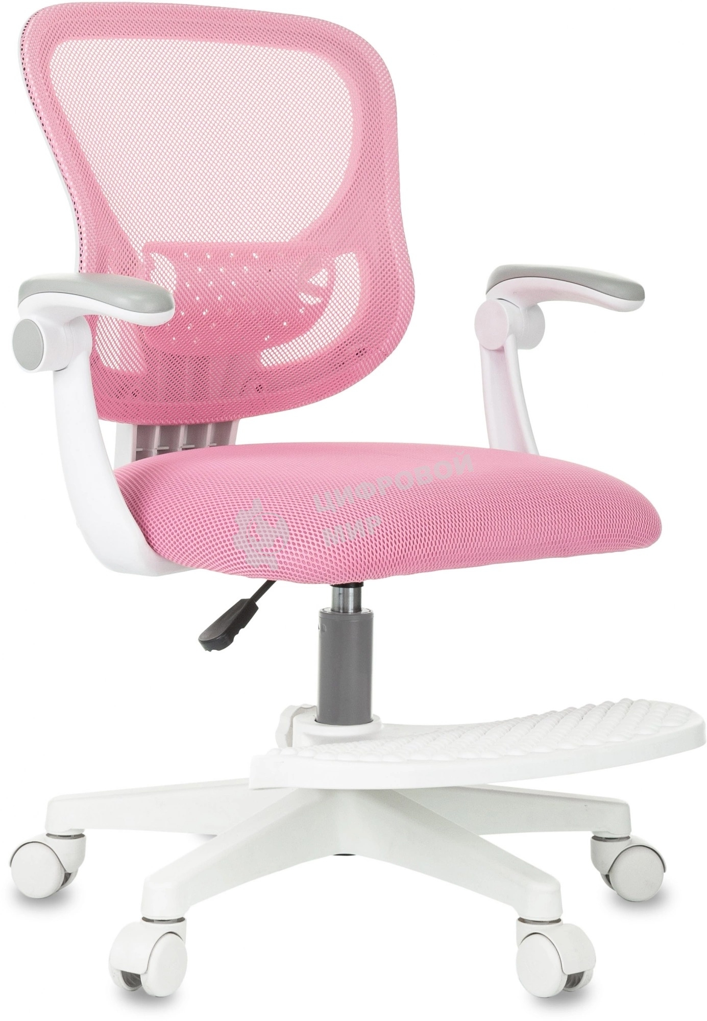 Кресло детское Бюрократ BuroKIDS 3 розовый Velvet 36, крестов. пластик