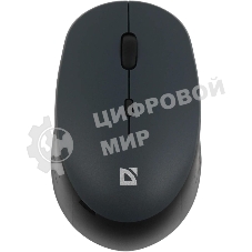 Мышь беспроводная Defender Auris MB-027 серый, 1600 dpi, радиоканал, USB, кнопки - 4