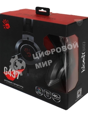 Гарнитура Bloody G437 чёрный, проводная, подсветка