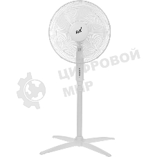 Вентилятор Rix RSF-4500L белый, напольный, 45 Вт, 3 скорости, 36 см