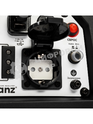 Генератор инверторный Kranz KR1200I, 1,2кВт, 230В, 2л, закрытый корпус, ручной старт