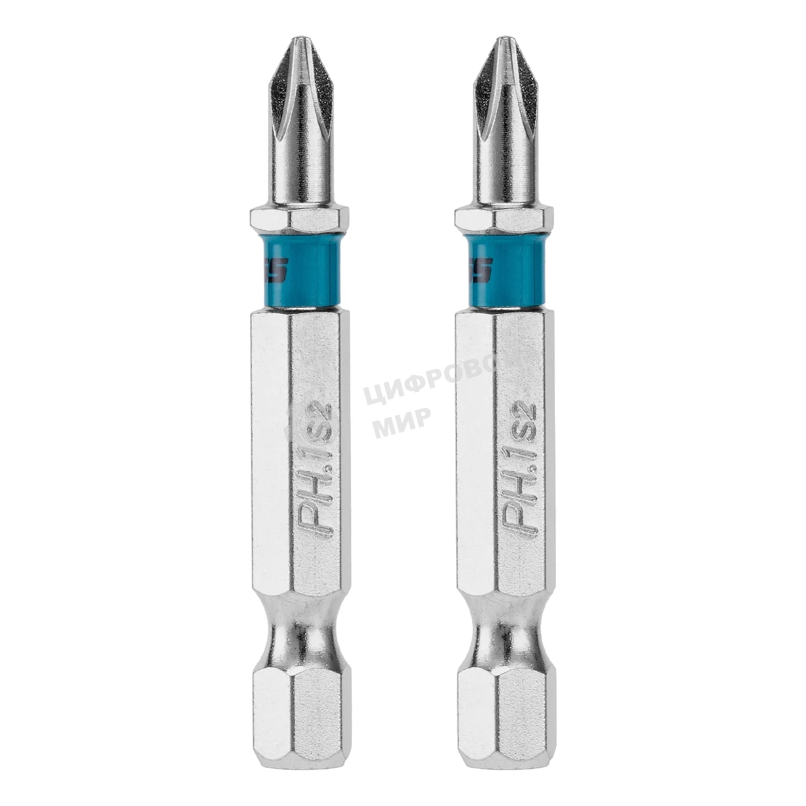 Бита Gross PH1х50мм, сталь S2, шестигр., 2 шт.
