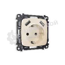 Комплект механизма электрической розетки OMEGA Бежевый глянец 2USB A+A 18W (быстрая зарядка) с/з QUANT (OP3090, VM155) MO309010