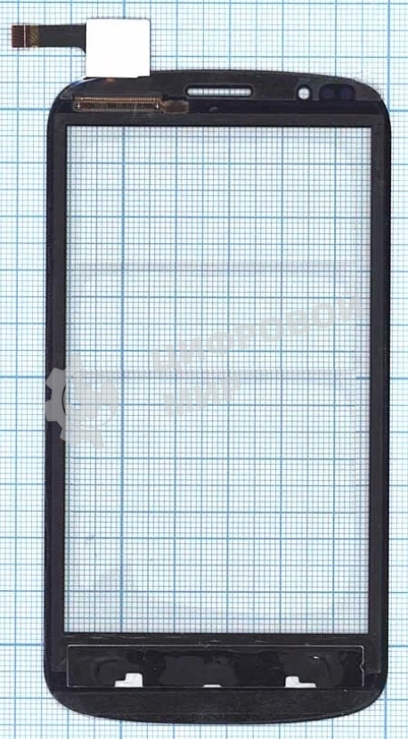 Сенсорное стекло (тачскрин) для DNS S4504, черное