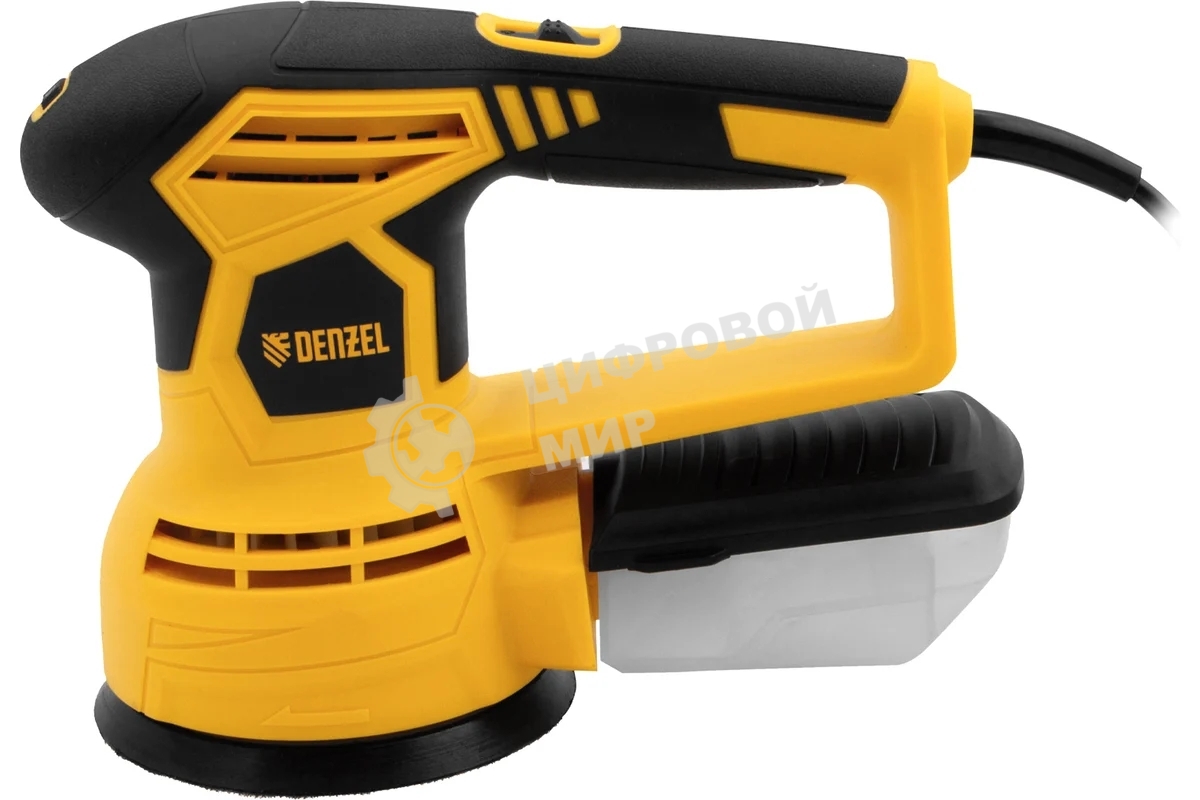 Эксцентриковая шлифовальная машина Denzel OS-125, 450 Вт, 6000-12000 об/мин
