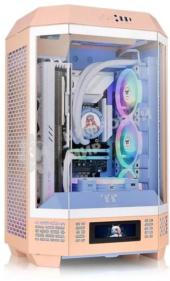 Компьютерный корпус Thermaltake The Tower 300 розовый без БП miniITX 8x120мм 6x140мм 2xUSB 3.0 audio bott PSU