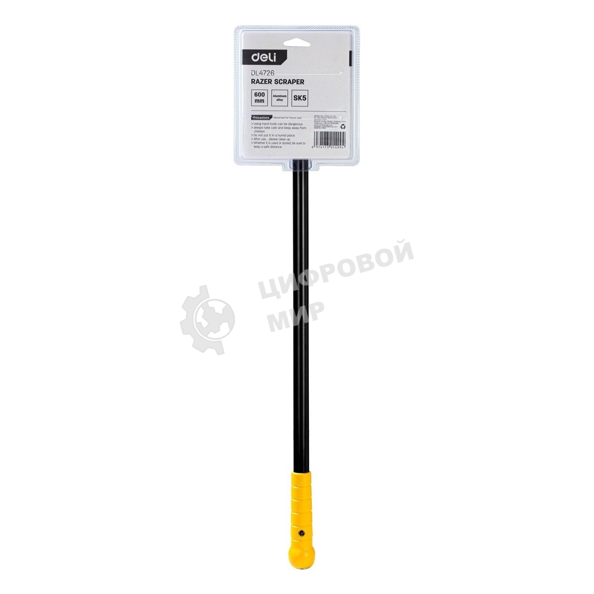 Скребок Deli DL4726 600мм Сталь SK5, Лезвие: глубина 18мм, толщина 0,5мм