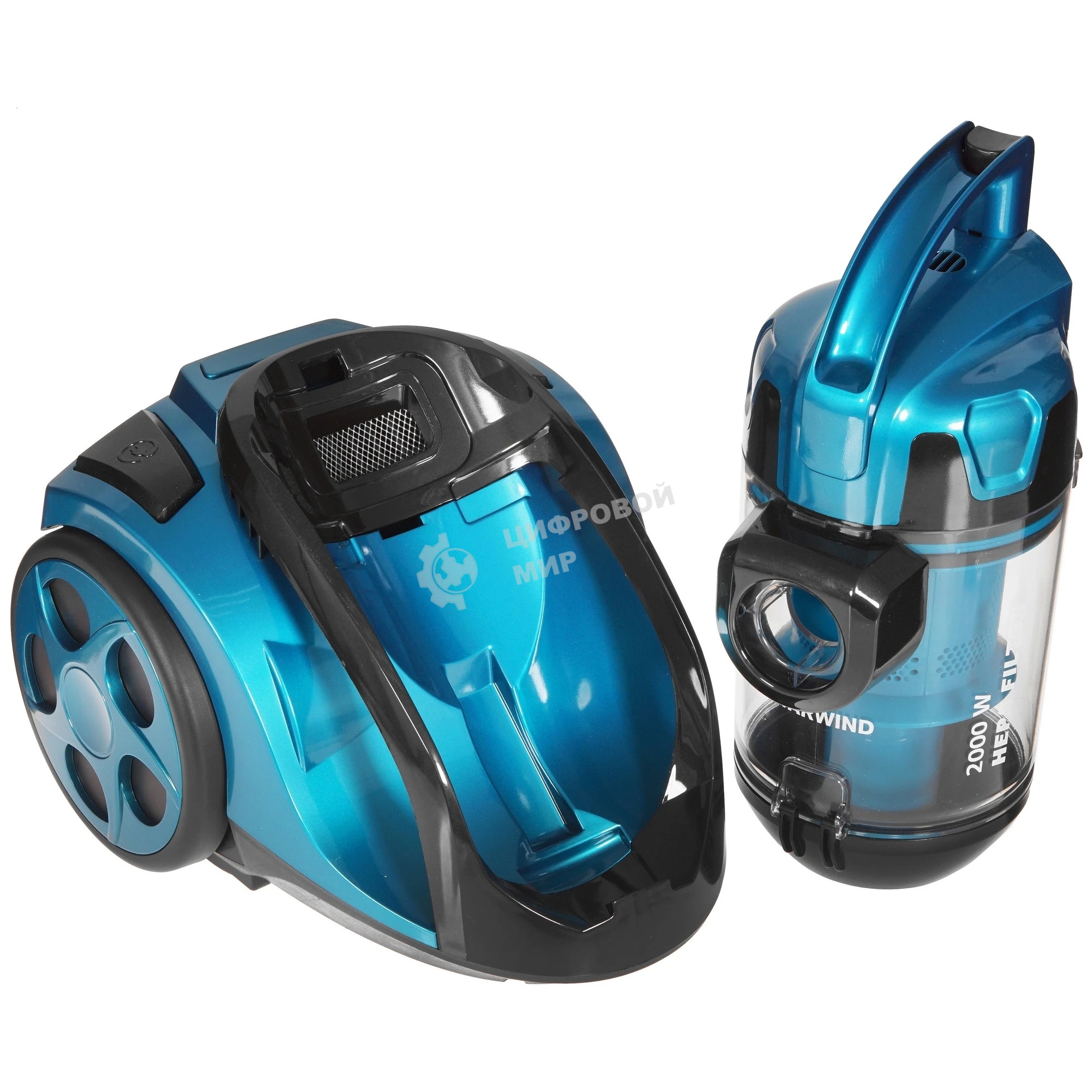 Пылесос Starwind SCV5630 голубой/черный, 350/2000 Вт, уборка сухая, пылесборник контейнер 2.5 л