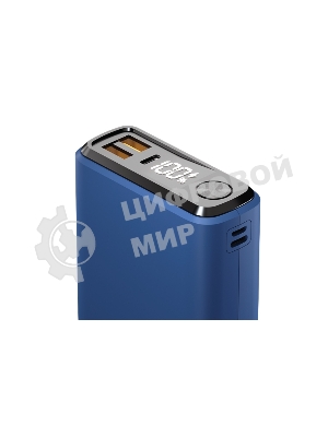 Портативный аккумулятор OLMIO QS-30, 30000mAh, 22.5W, QuickCharge3.0/PowerDelivery, LCD, темно-синий