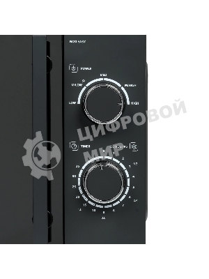 Микроволновая печь CASO M 20 EASY зеркальный/черный, 20 л, 700 Вт, переключатели - поворотный механизм