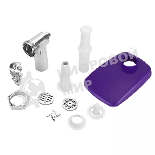 Мясорубка электрическая Kitfort КТ-2112-1 белый/синий, 1300 Вт, 1.2 кг/мин, реверс, насадки - 4