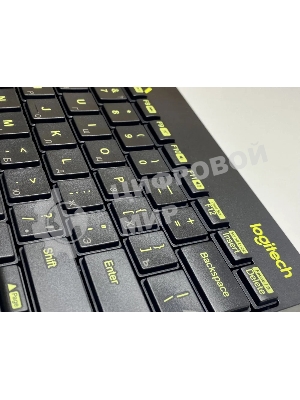 Комплект клавиатура+мышь Logitech MK240 Nano беспроводной, USB, 1000 DPI, чёрный