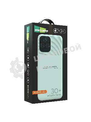 Портативный аккумулятор More choice (4620202550644) PB55-30 с кабелем 1USB 3.0A 22.5W PD - 30000mAh белый