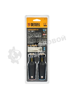 Набор отверток Denzel 2 шт., PH+SL, S2, 3к рукоятка