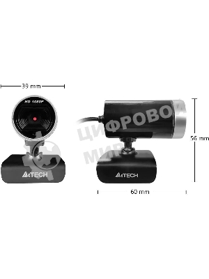 Веб-камера A4Tech PK-910H 1920x1080, 30 кадр/с, USB Type-A, микрофон (шумоподавление), универсальное крепление