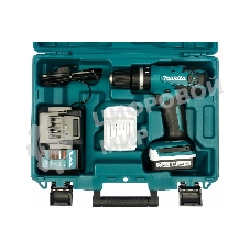 Дрель-шуруповерт аккумуляторная Makita HP347DWE, Аккумуляторная, 14.4В, 2 АКБ, Ударная, Кейс