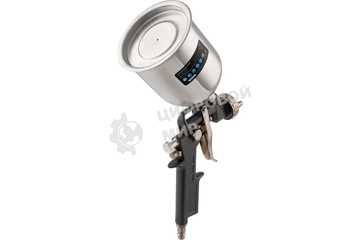 Краскопульт пневматический Matrix краскораспылитель пневмат. с верхним бачком v= 0.6л + сопла