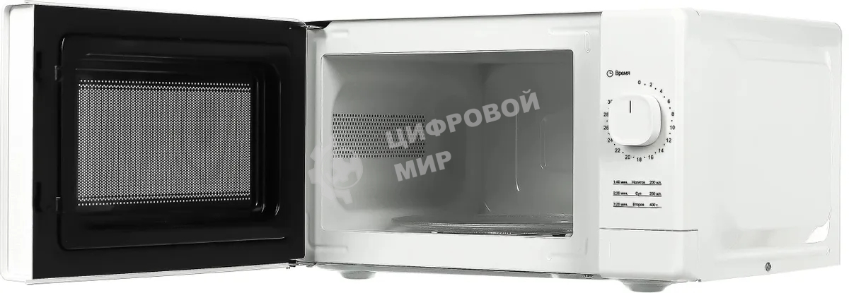 Микроволновая печь Galanz MOS-2008MW белый, 20 л, 700 Вт, переключатели - поворотный механизм
