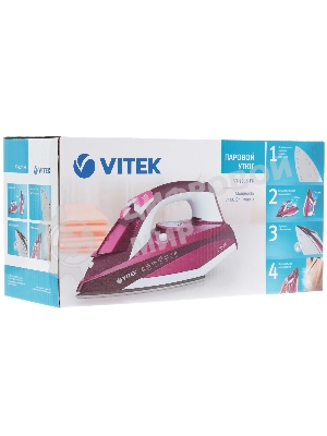 Утюг Vitek VT-1215 (PK) максимальная 2400 Вт.Подошва Ceramic Ultra Care.