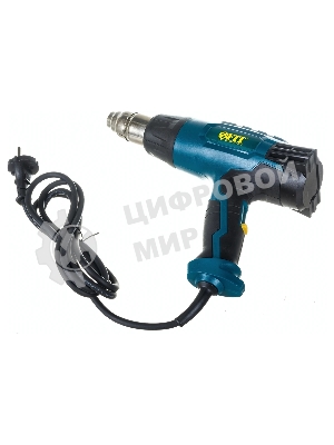 Фен технический FIT 80611 2000 Вт; 60/400/600 °C; 300/500/500 л/мин; рез. накл.; короб.