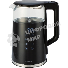 Чайник электрический Hyundai HYK-G5403 1.7л. 2200Вт черный корпус: стекло