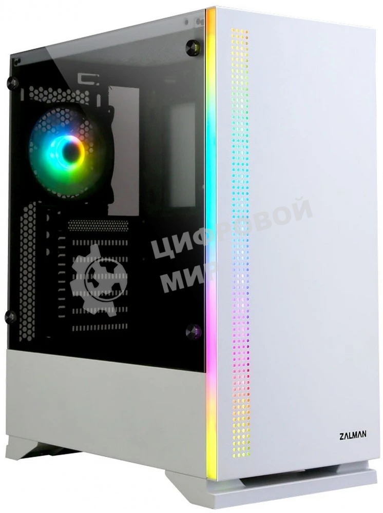 Компьютерный корпус ZALMAN S5, ATX, WHITE, WINDOW, 2xCOMBO (3.5