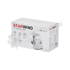 Мясорубка электрическая Starwind SMG2341 белый, 1800 Вт, 2.0 кг/мин, реверс, защита от перегрузки, насадки - 4