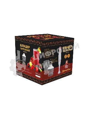 Блендер погружной МАТРЕНА МА-052 (007265) белый, розовый