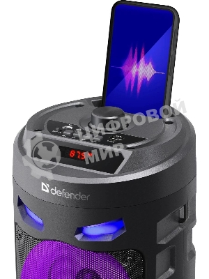 Портативная колонка Defender 16W черный CRASHBOOM