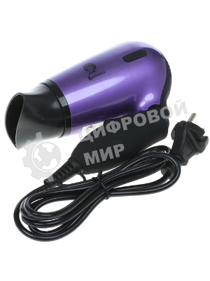 Фен Василиса ФН2-1400 фиолетовый/черный, 1400 Вт, компактный