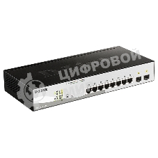 Коммутатор D-Link DGS-1210-10P/F3A, 8×1 Гбит/с + 2×1 Гбит/с SFP, настраиваемый