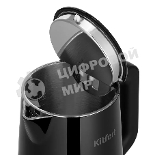 Чайник электрический Kitfort КТ-6186 1.5л. 1800Вт черный корпус: пластик