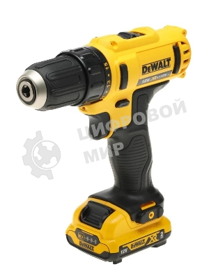 Дрель-шуруповерт DeWalt DCD710D2-QW, 10,8 В, 2 Ач, 24 Нм, щеточный