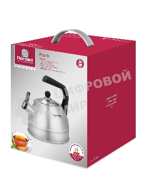 Чайник металлический Rondell Frank RDS-1861 2.8 л, стальной