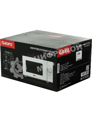 Микроволновая печь Galanz MOS-2008MW белый, 20 л, 700 Вт, переключатели - поворотный механизм