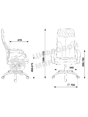 Кресло Бюрократ CH-608SL/ECO черный, экокожа