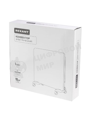 Конвектор электрический Rexant 60-0096, белый, 1000 Вт, 15 м2, механический термостат