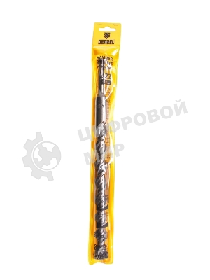 Бур по бетону Denzel двойная спираль, Cobalt W-tip, 22x310 мм, SDS PLUS
