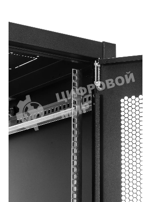 Шкаф серверный напольный ЦМО ШТК-Э, IP20, 48U, 2254х600х1000 мм (ВхШхГ), дверь: перфорация, боковая панель: сплошная, разборный, черный