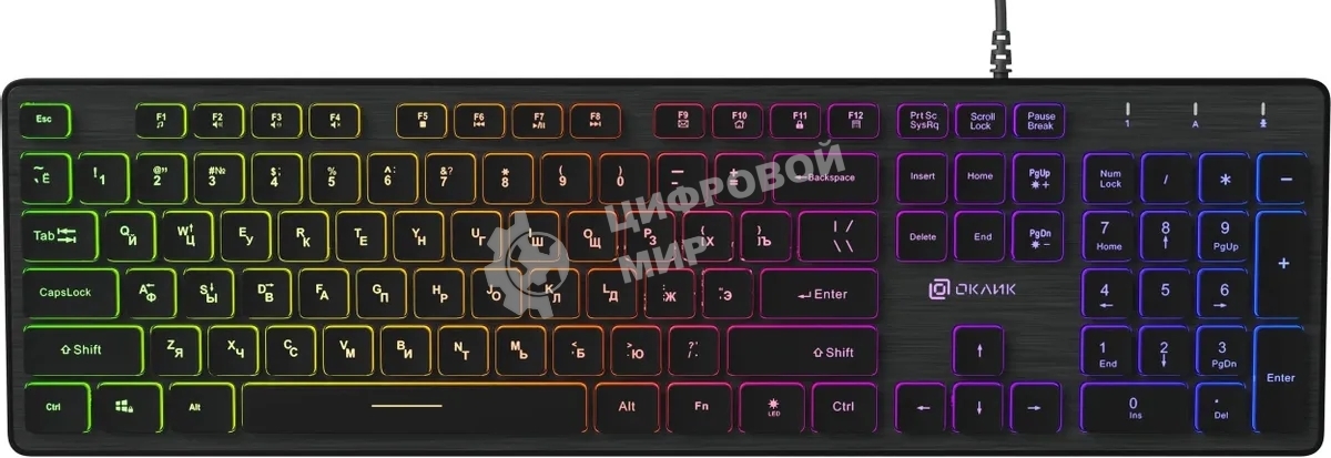 Клавиатура Oklick 550ML проводная, USB Type-A, чёрный