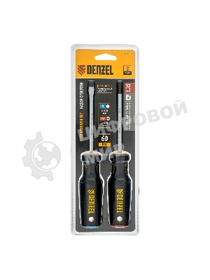 Набор отверток Denzel 2 шт., PH+SL, S2, 3к рукоятка