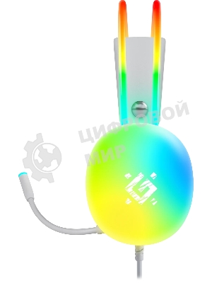 Гарнитура Defender Ignis белый, проводная, подсветка