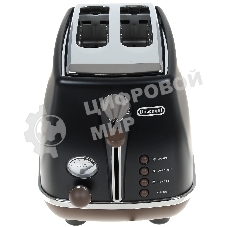Тостер DeLonghi CTOV2103.BK черный, 900 Вт, 2 слота