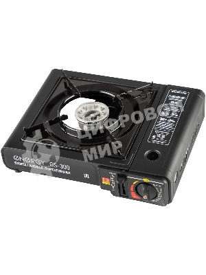 Плита настольная газовая Energy GS-300 чёрный, 2,5 кВт, газовая горелка, конфорки - 1, металл, поворотный регулятор