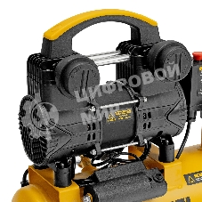 Компрессор безмасляный малошумный Denzel DLP-950/10, 950 Вт,10 л, 2850 об/мин, 170 л/мин