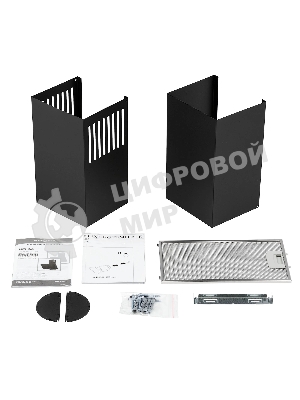 Наклонная вытяжка Krona HELGA 600 черный S