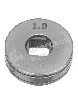 Подающий ролик Denzel V профиль под стальную проволоку 0,8-1 мм, посадка квадрат, 2 шт